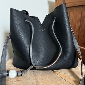 Pixie Mood Jasmin Black Vegan Leather Satchel